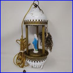 VTG Virgin Mother Mary Mineral Oil Rain Lamp Untested Hanging Rare Parts/Repair