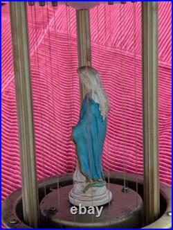 VTG Virgin Mother Mary Mineral Oil Rain Lamp Untested Hanging Rare Parts/Repair