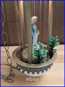 VTG Virgin Mother Mary Mineral Oil Rain Lamp Untested Hanging Rare Parts/Repair
