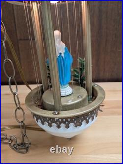 VTG Virgin Mother Mary Mineral Oil Rain Lamp Untested Hanging Rare Parts/Repair