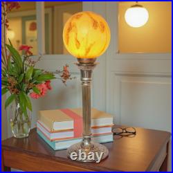 Very Elegant Deco Type Table Floris Globe Unique Piece Copper Lamp Very Elegant Deco Type Table Floris Globe Unique Piece Copper Lamp