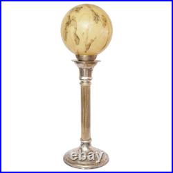 Very Elegant Deco Type Table Floris Globe Unique Piece Copper Lamp