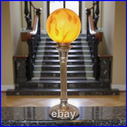 Very Elegant Deco Type Table Floris Globe Unique Piece Copper Lamp