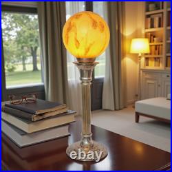 Very Elegant Deco Type Table Floris Globe Unique Piece Copper Lamp