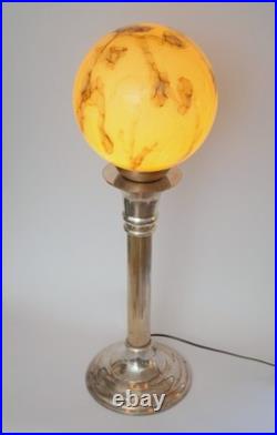 Very Elegant Deco Type Table Floris Globe Unique Piece Copper Lamp