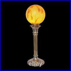 Very Elegant Deco Type Table Floris Globe Unique Piece Copper Lamp