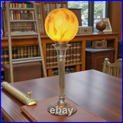 Very Elegant Deco Type Table Floris Globe Unique Piece Copper Lamp