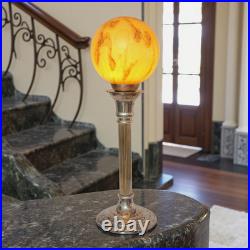 Very Elegant Deco Type Table Floris Globe Unique Piece Copper Lamp Very Elegant Deco Type Table Floris Globe Unique Piece Copper Lamp