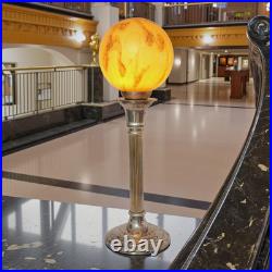 Very Elegant Deco Type Table Floris Globe Unique Piece Copper Lamp