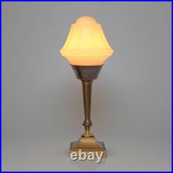 Very Elegant Deco Type Table Fortune Fire Unique Piece Copper Lamp Berlin