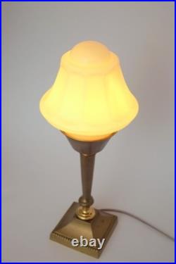 Very Elegant Deco Type Table Fortune Fire Unique Piece Copper Lamp Berlin