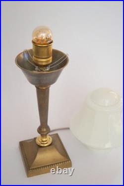 Very Elegant Deco Type Table Fortune Fire Unique Piece Copper Lamp Berlin