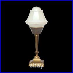 Very Elegant Deco Type Table Fortune Fire Unique Piece Copper Lamp Berlin
