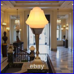 Very Elegant Deco Type Table Fortune Fire Unique Piece Copper Lamp Berlin