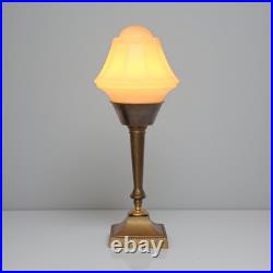 Very Elegant Deco Type Table Fortune Fire Unique Piece Copper Lamp Berlin