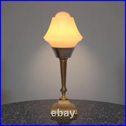 Very Elegant Deco Type Table Fortune Fire Unique Piece Copper Lamp Berlin