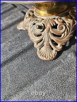 Victorian Gone With The Wind Antique Nouveau Parlor Lamp Hand Painted Glob Parts