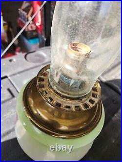 Victorian Gone With The Wind Antique Nouveau Parlor Lamp Hand Painted Glob Parts