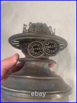 Victorian HINKS'S Patent Duplex Brass Oil Lamp Font c1890s with 4 Shade Holder