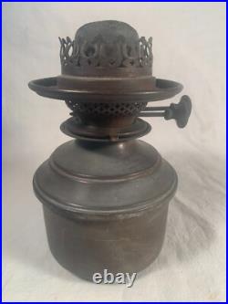 Victorian HINKS'S Patent Duplex Brass Oil Lamp Font c1890s with 4 Shade Holder