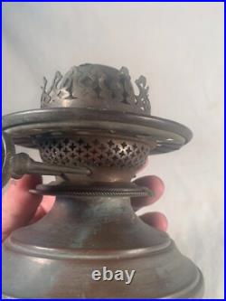 Victorian HINKS'S Patent Duplex Brass Oil Lamp Font c1890s with 4 Shade Holder
