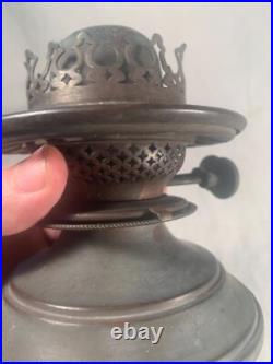 Victorian HINKS'S Patent Duplex Brass Oil Lamp Font c1890s with 4 Shade Holder