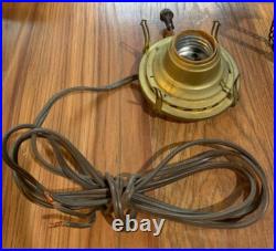 Victorian Milk Glass Library Parlor Hanging Oil Lamp 14 Shade Jeweled for parts