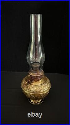 Victorian The B&H Brass Oil Lamp Font w B&H Flame Spreader-Oil Cap