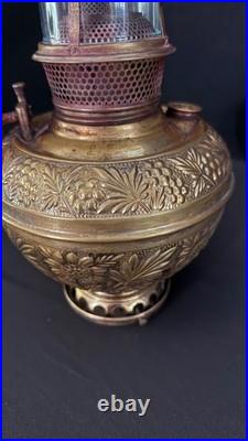 Victorian The B&H Brass Oil Lamp Font w B&H Flame Spreader-Oil Cap Victorian The B&H Brass Oil Lamp Font w B&H Flame Spreader-Oil Cap
