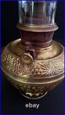 Victorian The B&H Brass Oil Lamp Font w B&H Flame Spreader-Oil Cap Victorian The B&H Brass Oil Lamp Font w B&H Flame Spreader-Oil Cap