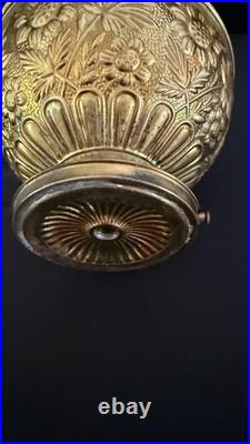 Victorian The B&H Brass Oil Lamp Font w B&H Flame Spreader-Oil Cap