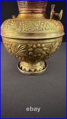 Victorian The B&H Brass Oil Lamp Font w B&H Flame Spreader-Oil Cap