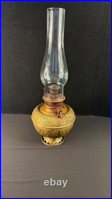 Victorian The B&H Brass Oil Lamp Font w B&H Flame Spreader-Oil Cap