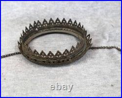 Victorian hanging Kerosene oil lamp parts or restoration with Aladden chimney