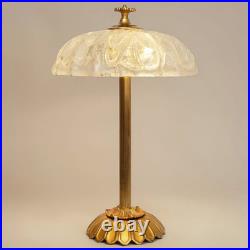 Viennese Art Nouveau coffee house lamp Murano brass unique piece