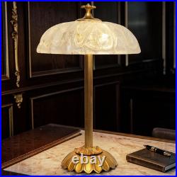 Viennese Art Nouveau coffee house lamp Murano brass unique piece