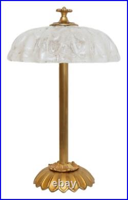 Viennese Art Nouveau coffee house lamp Murano brass unique piece