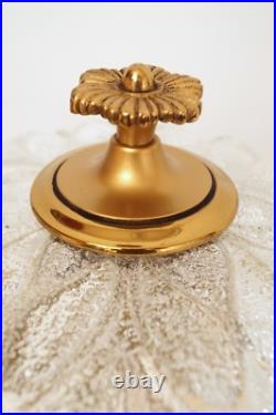 Viennese Art Nouveau coffee house lamp Murano brass unique piece