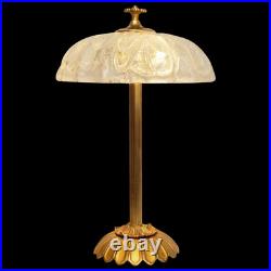 Viennese Art Nouveau coffee house lamp Murano brass unique piece