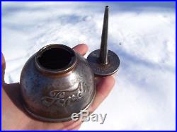 Vintage 1908 dated Ford original Oil can under hood auto tool kit promo part old