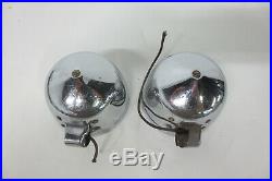 Vintage 1920's 1930's Nash Cowl Lights 4 3/8 Driving Lights Lamps Accessory