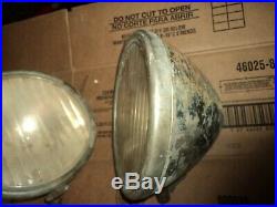 Vintage 1920's 30's Pair of Ford Model A Fluted Head Lamps Headlights Rat Rod