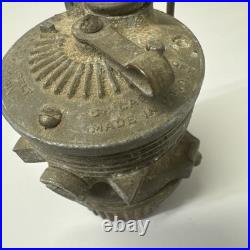Vintage 1920s Fred R Belt Lu Mi Num Carbide Miners Lamp Die Cast Aluminum parts Vintage 1920s Fred R Belt Lu Mi Num Carbide Miners Lamp Die Cast Aluminum parts