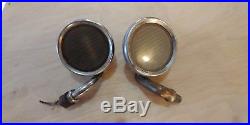 Vintage 1930's 1920's Ford Chevy Cowl Lamps Lights withGlass Lens Hot Rod Rat