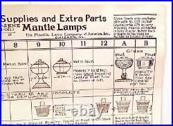 Vintage 1944 Mantle Lamp Co Chicago Aladdin Oil Info Parts Sign Advertising RARE