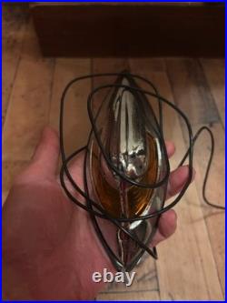 Vintage 1950s Teardrop Glass Marker Lamp Harley Custom Old Car Parts