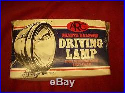 Vintage 1960's NOS ARC Quartz Halogen Driving Lamps 100W Hot Rod Rat Rod pair