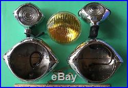 Vintage 30s 40s Accesory Harley Cats Eye B-L-C BLC Fog Light Lamp PAIR SET Guide