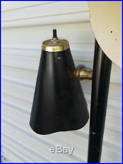 Vintage 3 Light Tension Pole Lamp Mid Century Modern for Parts or Repair