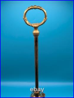 Vintage 3 Wick 16 Tall Brass Lucerne Whale Oil Lamp Tarnished Parts Only